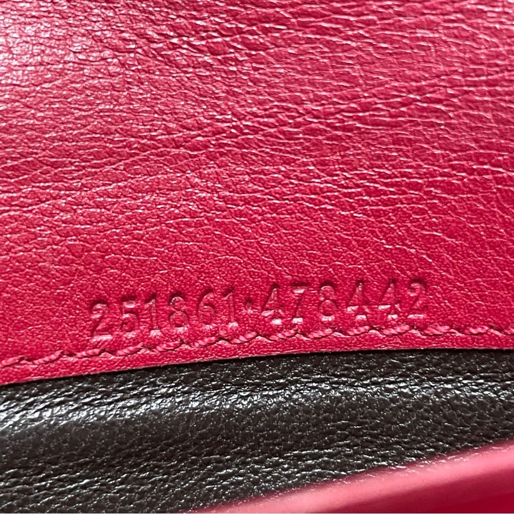 Gucci brown monogram canvas burgundy leather trim heart GG logo wallet - Picture 14 of 14